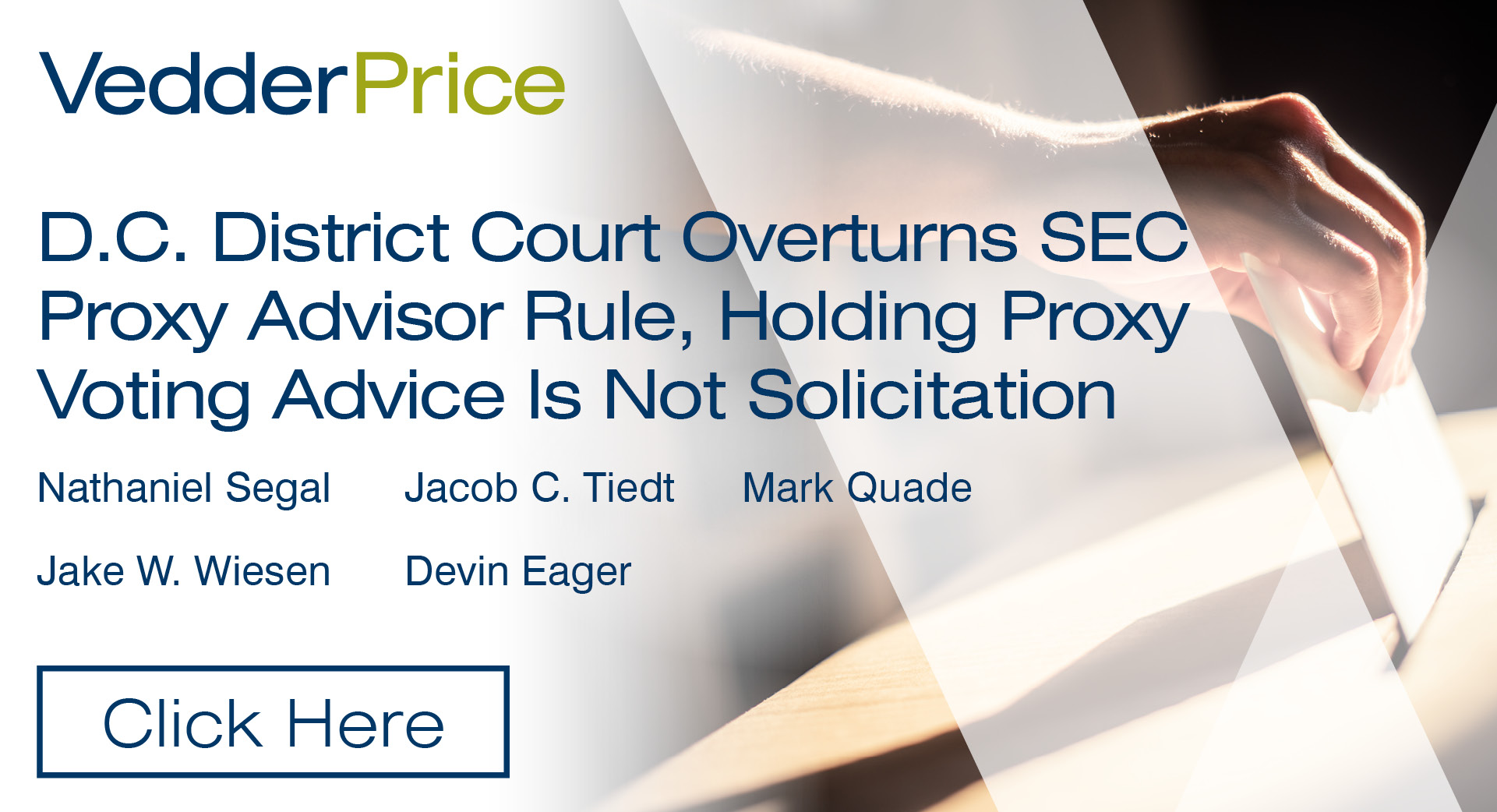 D.C. District Court Overturns SEC Proxy Advisor Rule, Holding Proxy